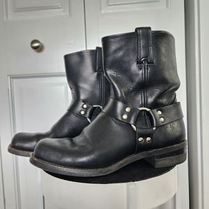 Men’s Frye Harness 8R Black motorcycle boots 10.5